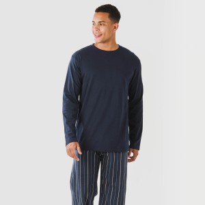 Pijama algodão homem Raya San Luis azul marinho 2