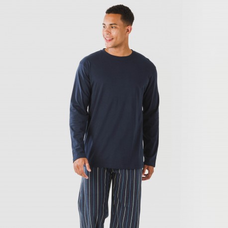 Pijama algodão homem Raya San Luis azul marinho