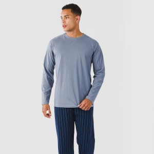 Pijama algodão homem Raya Mortiz azul indigo 2