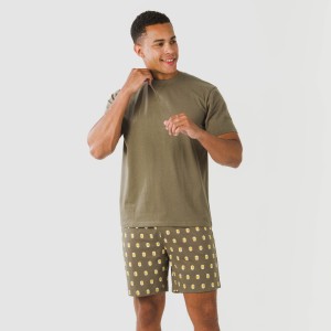 Pijama curto algodão homem Taleb verde 2