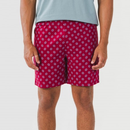 Pijama curto algodão homem Benetto azul