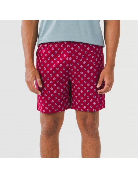 Pijama curto algodão homem Benetto azul