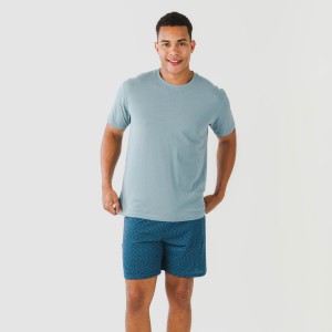 Pijama curto algodão homem Hamza azul 2