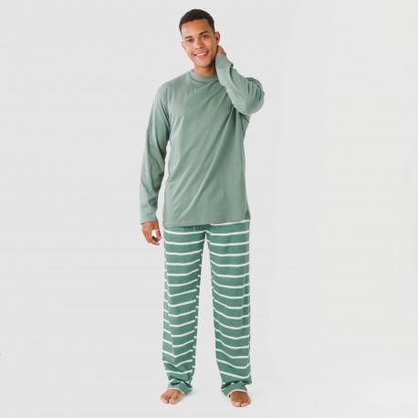 Pijama algodão homem Raya Sailor verde francês