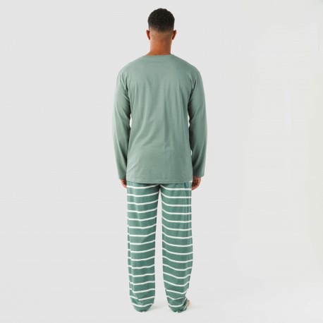 Pijama algodão homem Raya Sailor verde francês