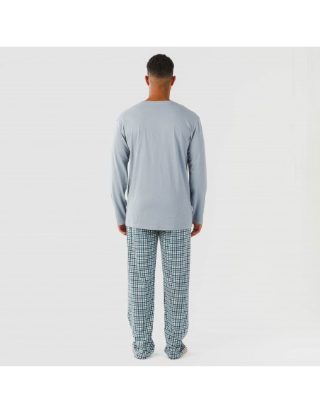 Pijama algodão homem Cuadro Joshua verde