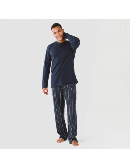 Pijama algodão homem Raya San Luis azul marinho