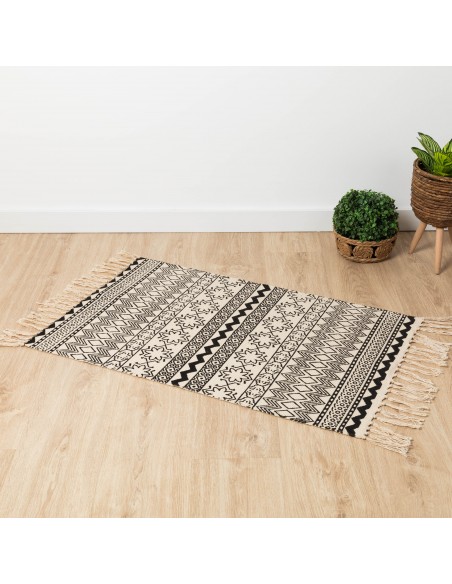 Tapete algodão Galatea branco - preto Tapete algodão Galatea branco - preto