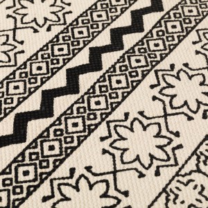 Tapete algodão Galatea branco - preto 2