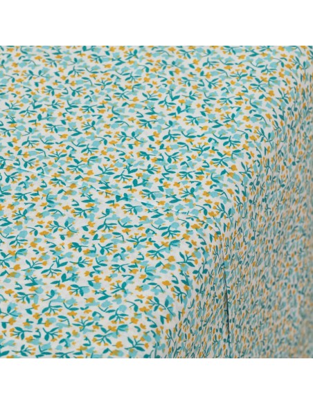 Jogo de lençóis algodão percal Uriva verde tiffany