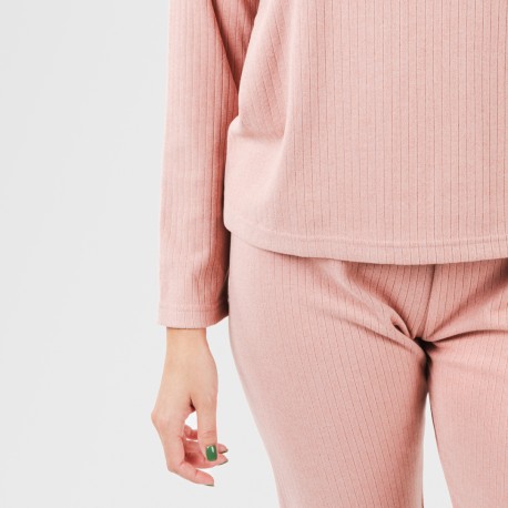 Pijama canelado Raya ancha