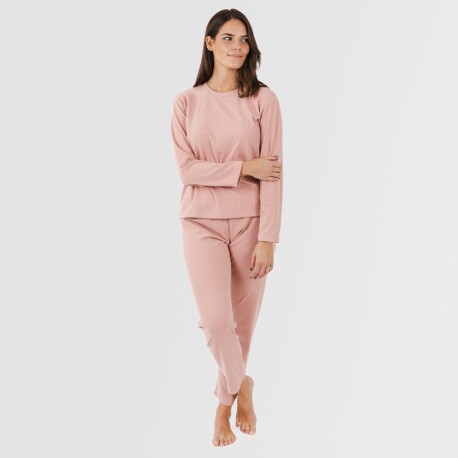 Pijama canelado Raya ancha