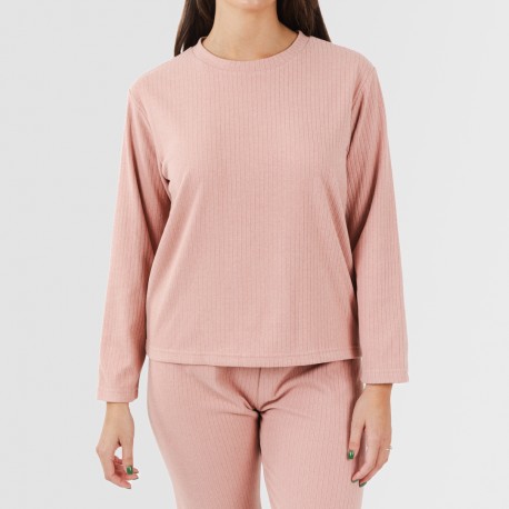 Pijama canelado Raya ancha