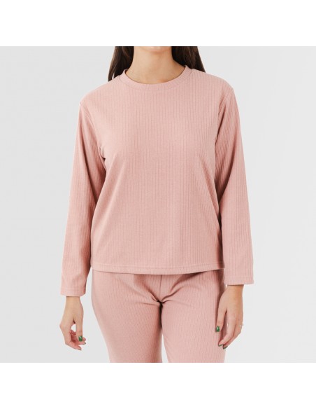 Pijama canelado Raya ancha