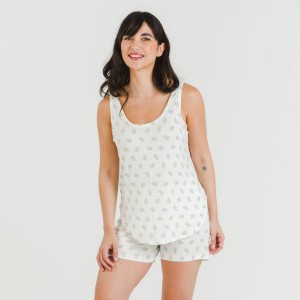 Pijama alças mulher viscosa Spring verde tiffany 2