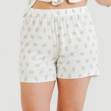 Pijama alças mulher viscosa Spring verde tiffany