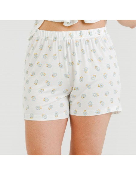 Pijama alças mulher viscosa Spring verde tiffany Pijama alças mulher viscosa Spring verde tiffany