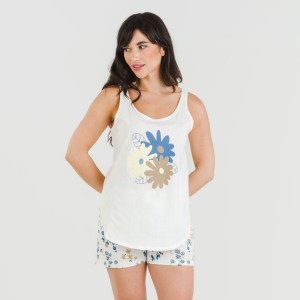 Pijama curto algodão Arauz indigo