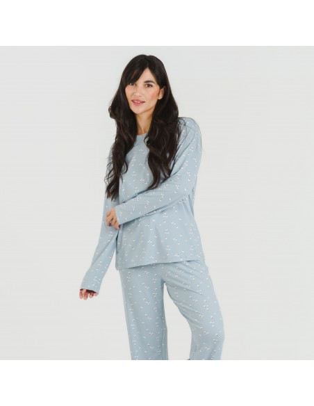 pijama mulher soft Tabitha azul indigo pijama mulher soft Tabitha azul indigo