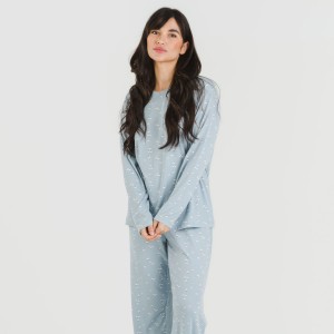 pijama mulher soft Tabitha azul indigo 2