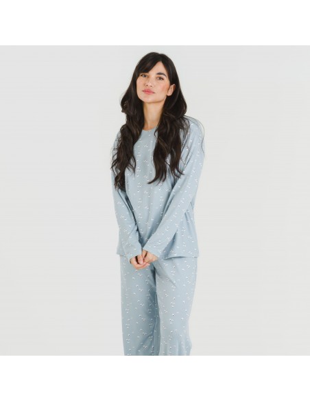 pijama mulher soft Tabitha azul indigo pijama mulher soft Tabitha azul indigo