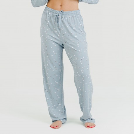 pijama mulher soft Tabitha azul indigo