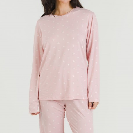pijama mulher soft Embera rosa palo