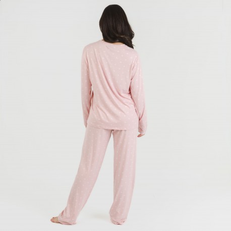 pijama mulher soft Embera rosa palo