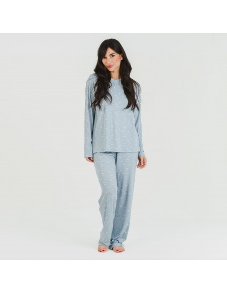 pijama mulher soft Tabitha azul indigo pijama mulher soft Tabitha azul indigo