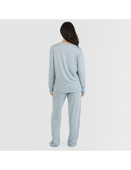 pijama mulher soft Tabitha azul indigo pijama mulher soft Tabitha azul indigo