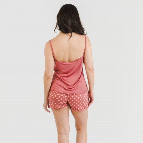 Pijama alças mulher soft Missy marsala