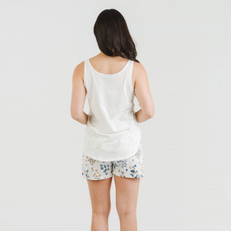 Pijama curto algodão Arauz indigo