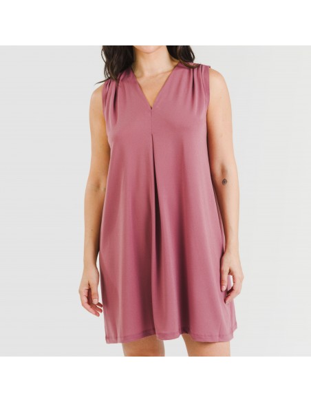 Vestido curto crepe liso Vestido curto crepe liso