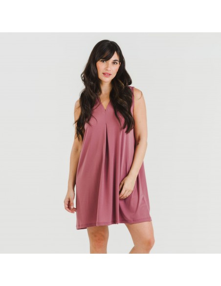 Vestido curto crepe liso Vestido curto crepe liso