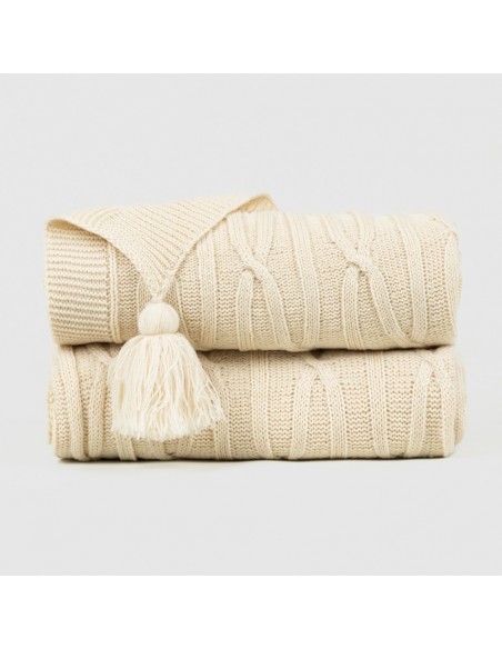 Plaid Ocho com borlas