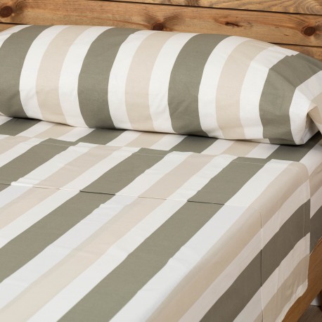 Jogo de lençóis algodão Raya Calcuta verde seco