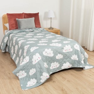 Colcha bouti Habana azul celeste