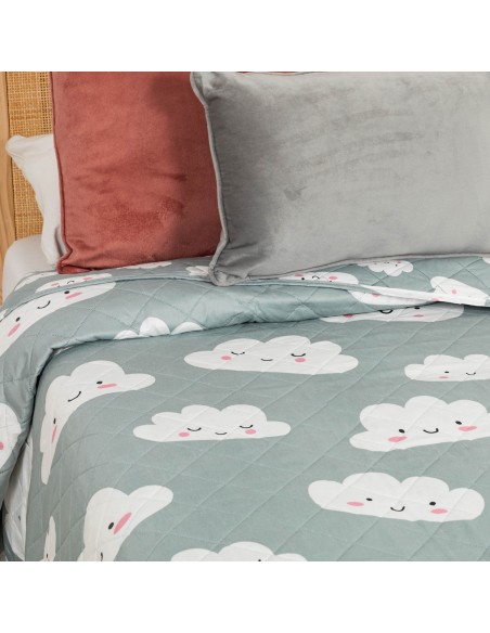 Colcha bouti Habana azul celeste