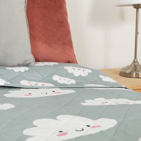 Colcha bouti Habana azul celeste