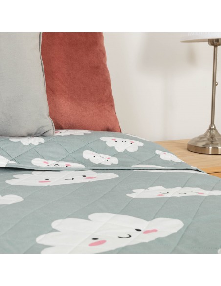 Colcha bouti Habana azul celeste