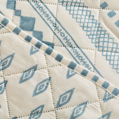 Colcha bouti Zorione azul indigo