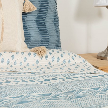 Colcha bouti Zorione azul indigo