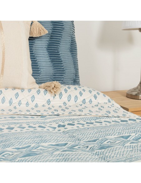 Colcha bouti Zorione azul indigo