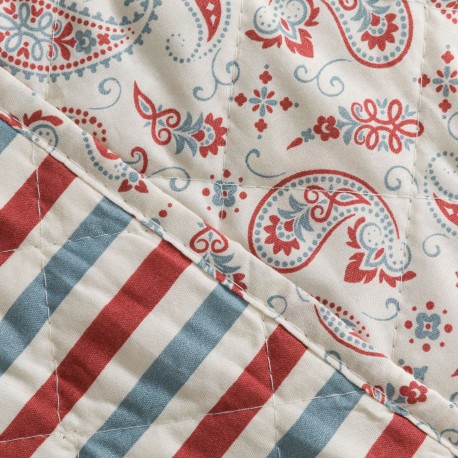 Colcha bouti Campiña azul indigo