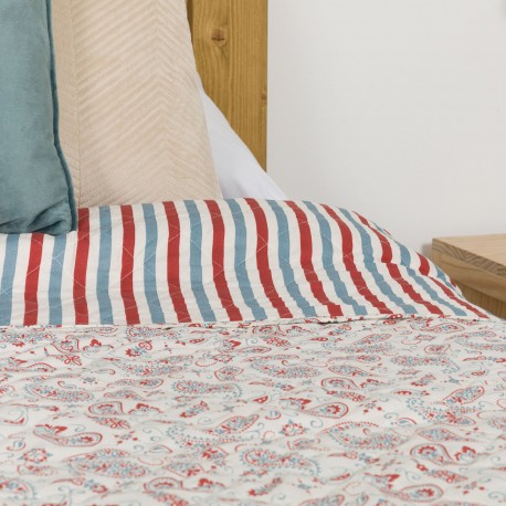 Colcha bouti Campiña azul indigo