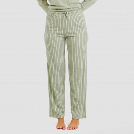 Pijama algodão Raya Beatrice verde caça