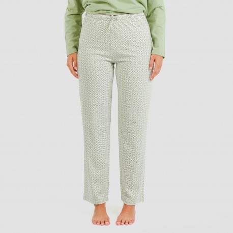 Pijama algodão Michelle verde caça