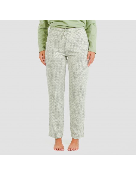 Pijama algodão Michelle verde caça