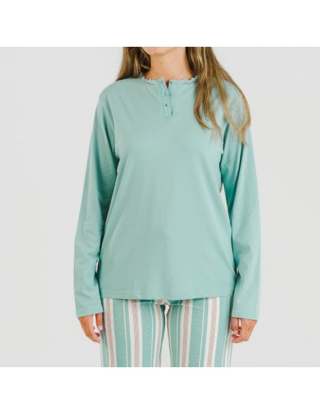 Pijama algodão Raya Galda verde Pijama algodão Raya Galda verde