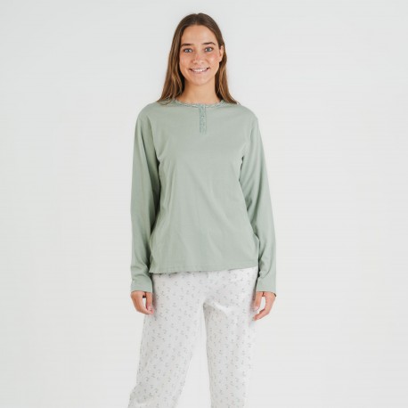 Pijama algodão Varga verde